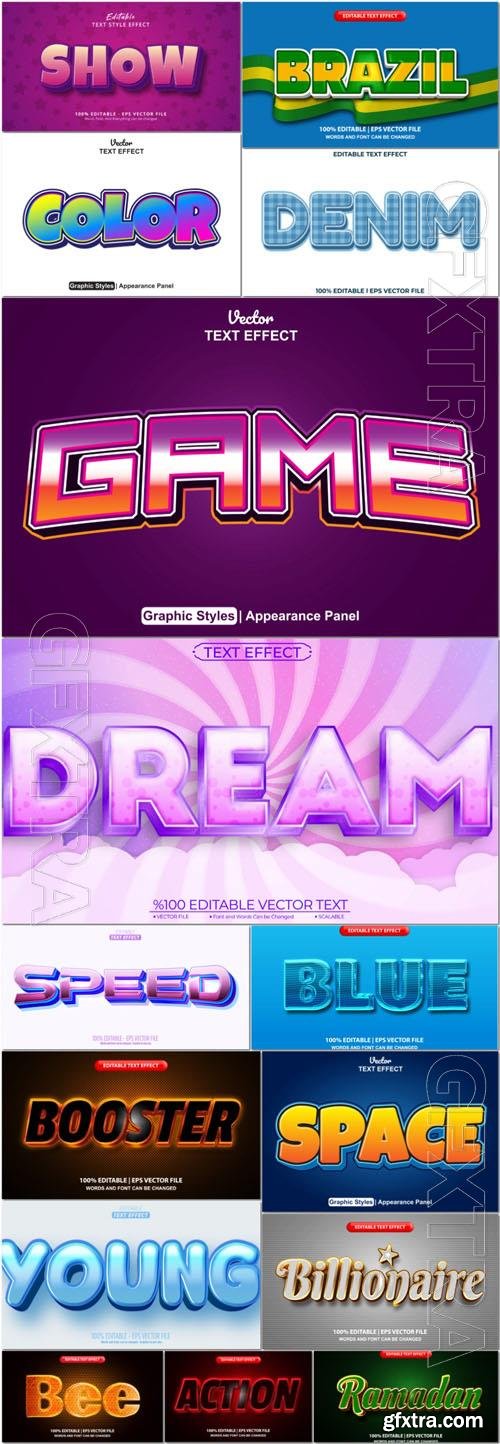 Vector 3d text editable, text effect font vol 13 Vector 3d text editable, text effect font vol 13