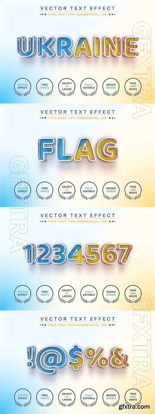 Ukraine - editable text effect, font style Ukraine - editable text effect, font style