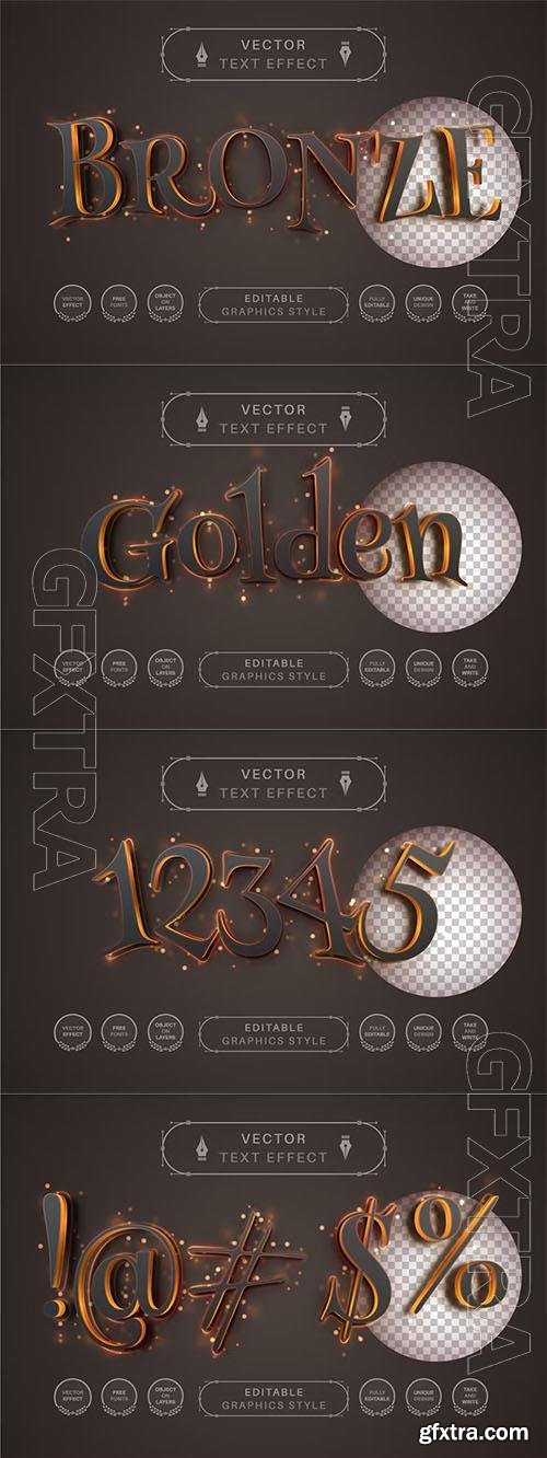 Bronze - editable text effect, font style Bronze - editable text effect, font style