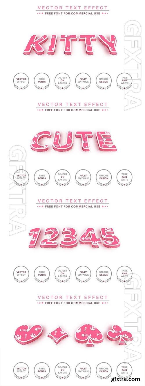 Paper Kitty - editable text effect, font style Paper Kitty - editable text effect, font style