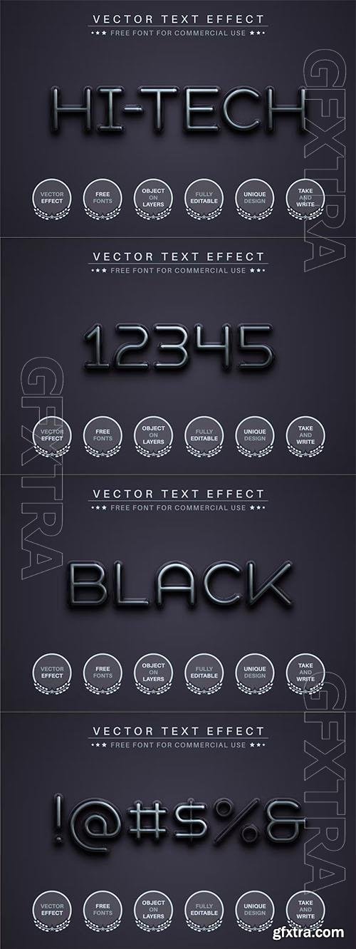 Hi-Tech - editable text effect, font style Hi-Tech - editable text effect, font style