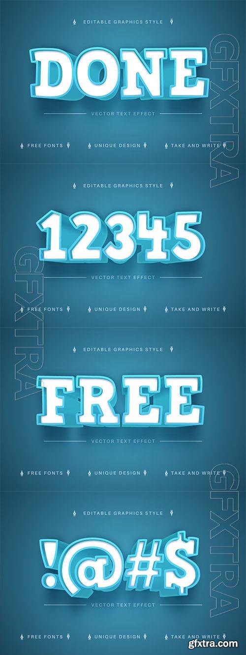 Abstract 3D - editable text effect, font style Abstract 3D - editable text effect, font style