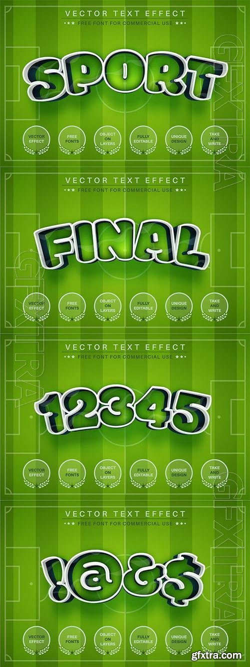 Sports football - editable text effect, font style