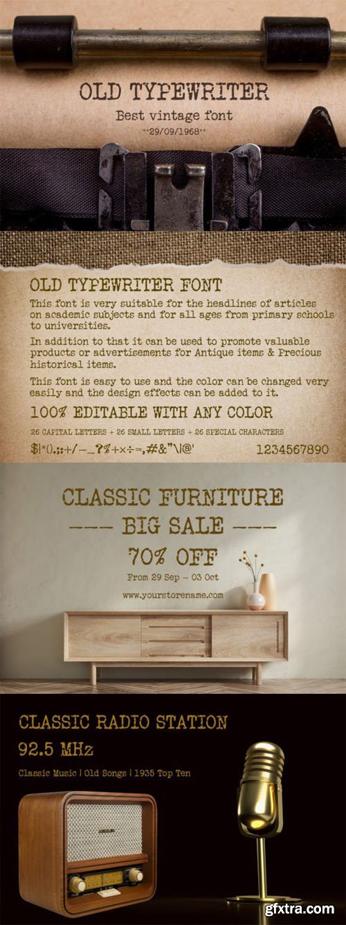 Old Typewriter - Best Vintage Slab Serif Font Old Typewriter - Best Vintage Slab Serif Font