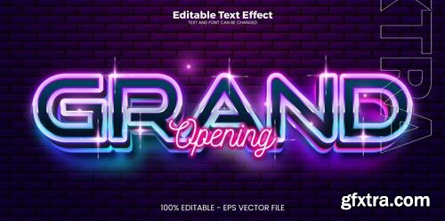 Vector grand opening editable text effect in modern trend style Vector grand opening editable text effect in modern trend style