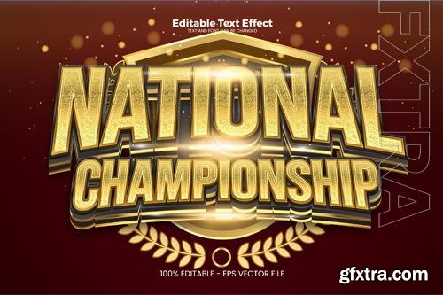 Vector national championship editable text effect in modern trend style Vector national championship editable text effect in modern trend style
