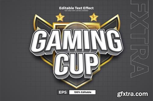Vector gaming cup editable text effect in modern trend style Vector gaming cup editable text effect in modern trend style