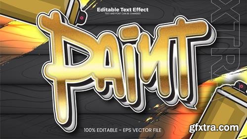 Vector paint editable text effect in modern trend style Vector paint editable text effect in modern trend style
