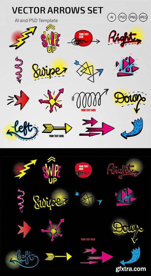 Arrows Set Vector Templates +PSD Arrows Set Vector Templates +PSD