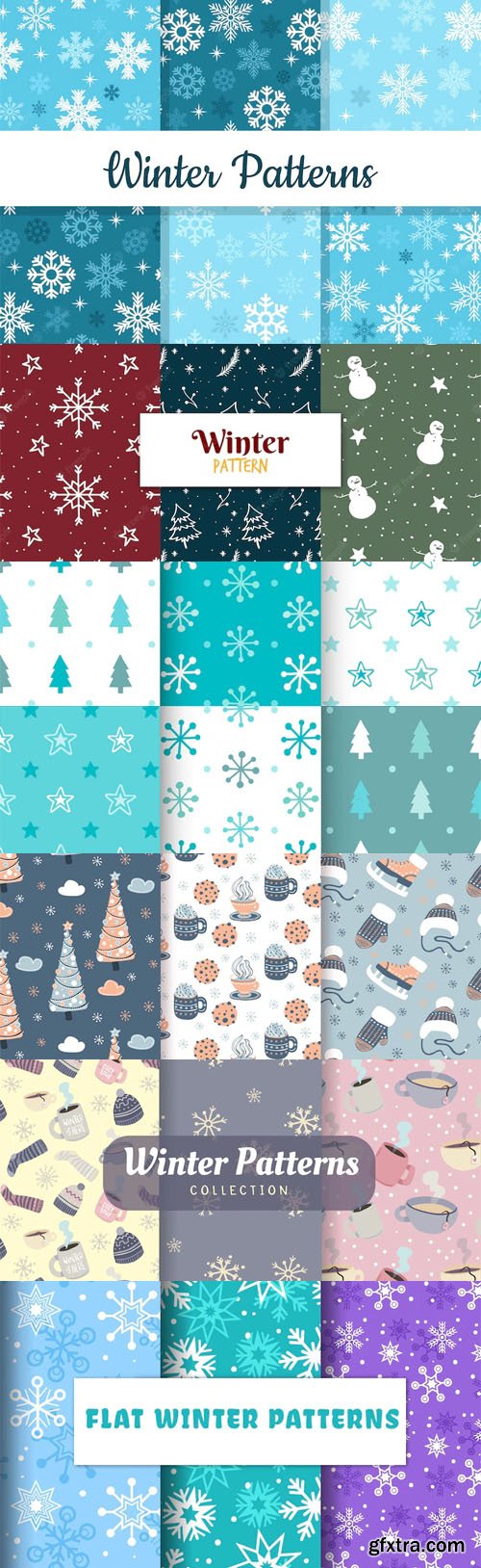 Winter Patterns - 40 Vector Patterns Design Templates Winter Patterns - 40 Vector Patterns Design Templates