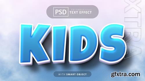 Kids psd style text effect design