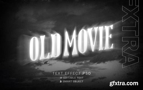 Text effect end old movie psd design Text effect end old movie psd design