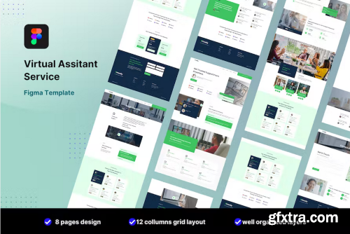 Virtual Assistant Service Website - Figma Template UFFCUSY