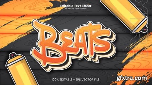 Vector beats editable text effect in modern trend style Vector beats editable text effect in modern trend style