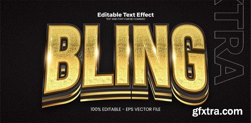 Vector bling editable text effect in modern trend style Vector bling editable text effect in modern trend style