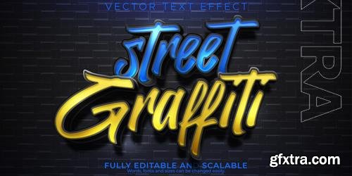 Vector graffiti text effect editable spray and paint text style Vector graffiti text effect editable spray and paint text style
