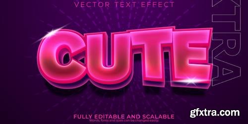 Cute cartoon text effect editable light and soft text style Cute cartoon text effect editable light and soft text style