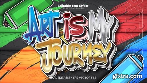 Vector art is my journey editable text effect in modern trend style Vector art is my journey editable text effect in modern trend style