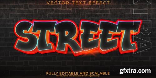 Graffiti vector text effect editable spray and street text style Graffiti vector text effect editable spray and street text style