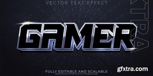 Vector gamer text effect editable esport and neon text style Vector gamer text effect editable esport and neon text style