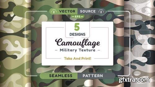 Vector camouflage seamless patterns military texture bundle war fabric Vector camouflage seamless patterns military texture bundle war fabric