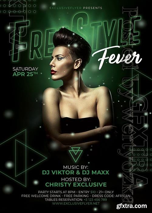Psd Flyer freestyle fever design templates Psd Flyer freestyle fever design templates