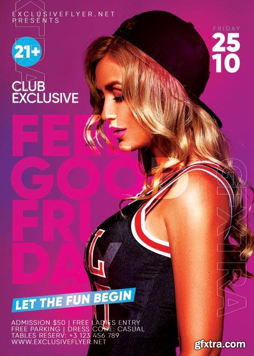 Psd Flyer feelgood friday design templates Psd Flyer feelgood friday design templates