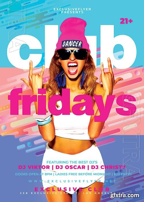 Psd Flyer club fridays design templates Psd Flyer club fridays design templates
