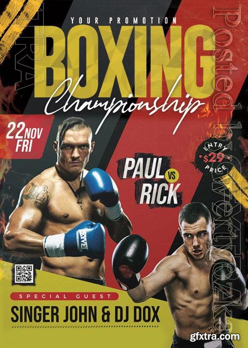 Psd Flyer Boxing Tournament design templates Psd Flyer Boxing Tournament design templates