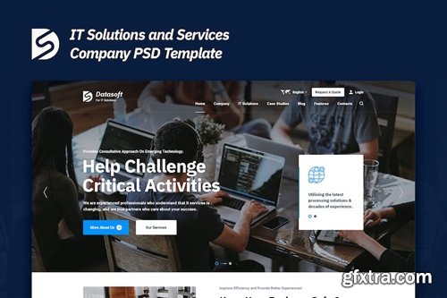 Datasoft - IT Solutions and Services PSD Template XAK4R5G