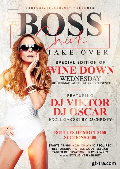 Psd flyer boss chick take over design templates Psd flyer boss chick take over design templates