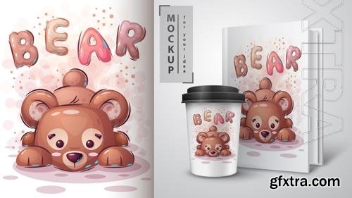 Vector teddy bear poster and merchandising vol 2 Vector teddy bear poster and merchandising vol 2