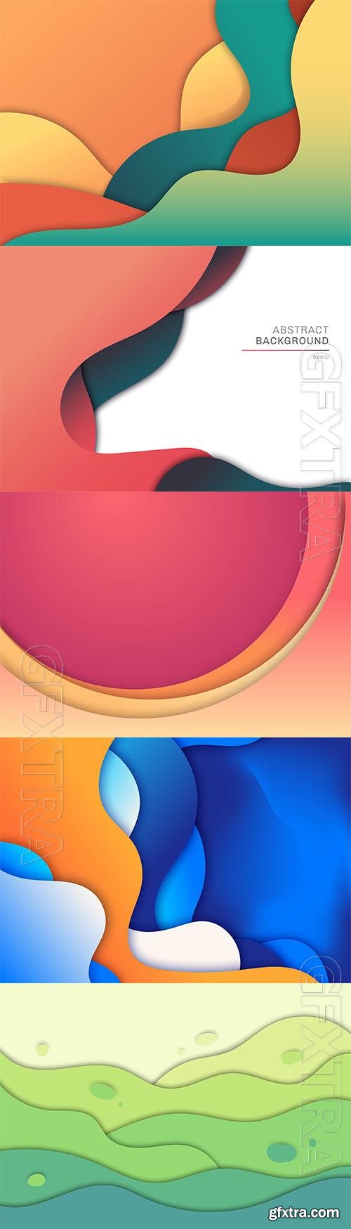 Abstract 3d dimension liquid shape overlapping design on vector background Abstract 3d dimension liquid shape overlapping design on vector background
