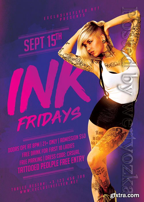 Psd flyer ink fridays design templates Psd flyer ink fridays design templates