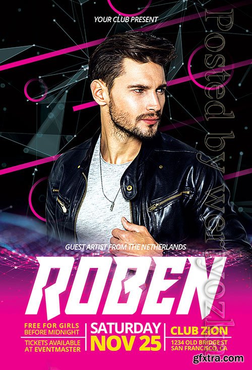 Psd flyer Exclusive Club DJ design templates Psd flyer Exclusive Club DJ design templates