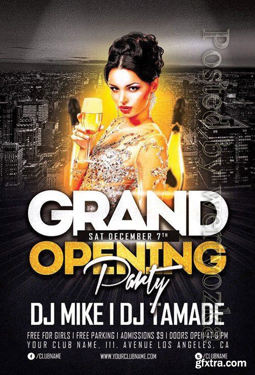 Psd flyer Grand opening party design templates Psd flyer Grand opening party design templates