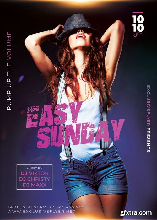 Psd flyer easy sunday night design templates Psd flyer easy sunday night design templates