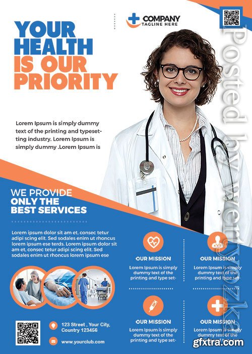 Psd flyer Health Care design templates Psd flyer Health Care design templates