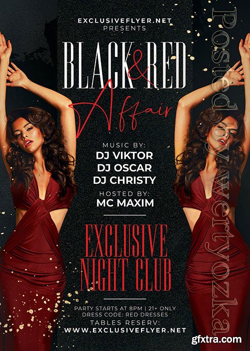 Psd flyer black and red affair design templates Psd flyer black and red affair design templates