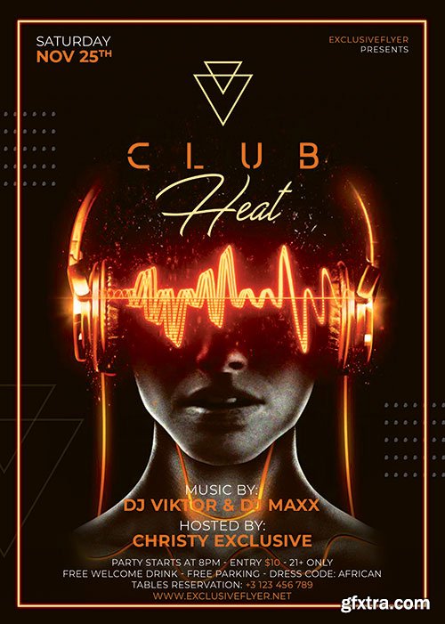 Psd flyer club heat design templates Psd flyer club heat design templates