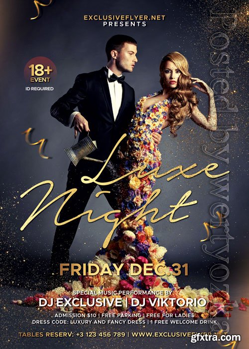 Psd flyer luxe nights design templates Psd flyer luxe nights design templates