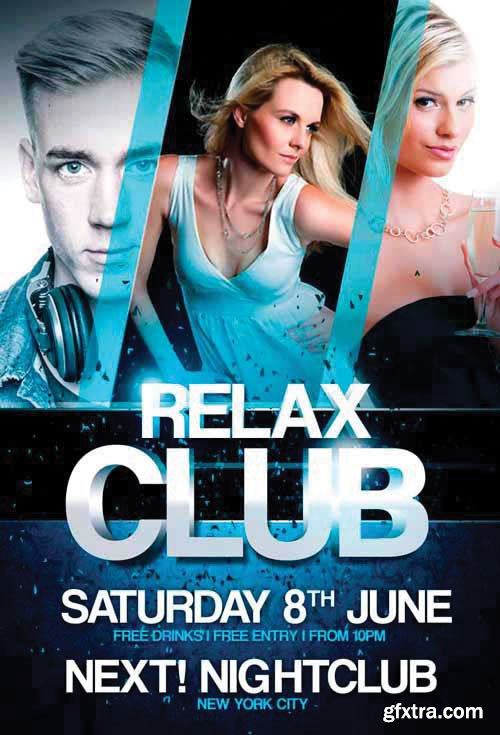 Psd flyer Relax Club design templates Psd flyer Relax Club design templates