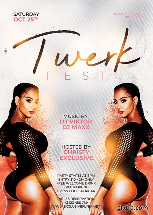 Psd flyer twerk fest design templates Psd flyer twerk fest design templates