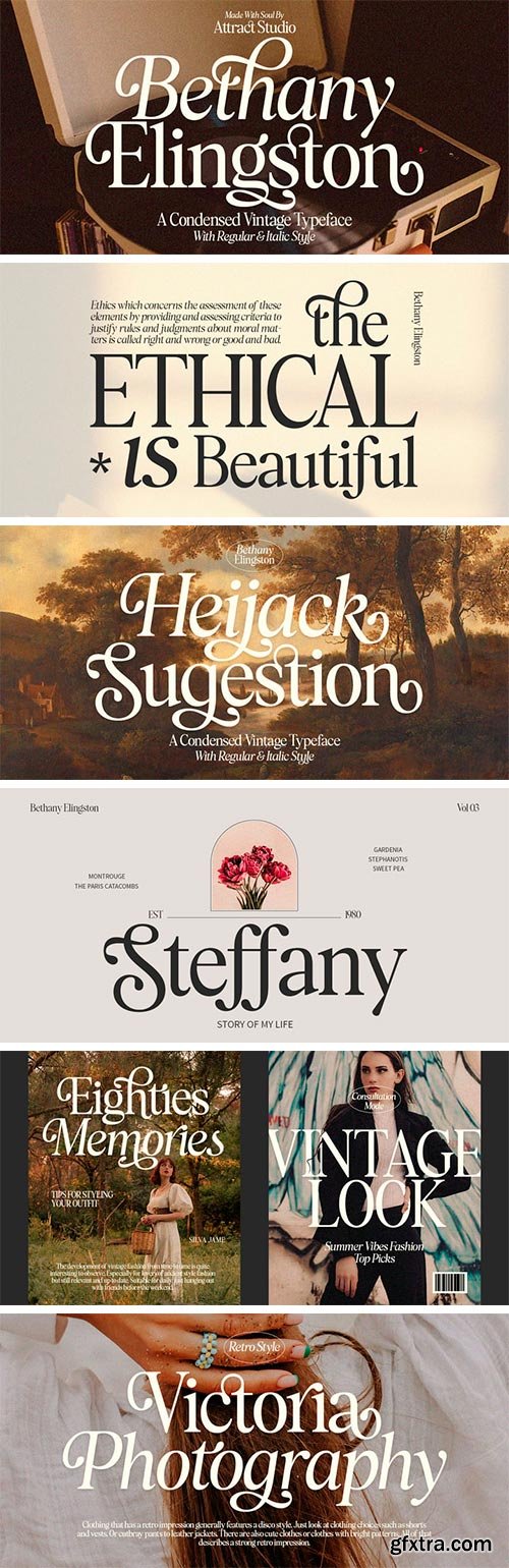Bethany Elingston Font Family Bethany Elingston Font Family