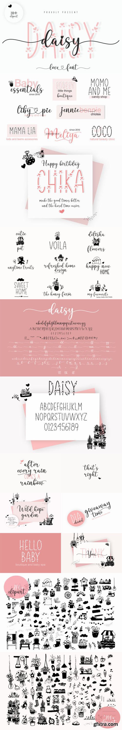 Daisy - Love Duo Font Daisy - Love Duo Font