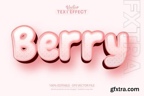 Berry - editable text effect, cartoon font style