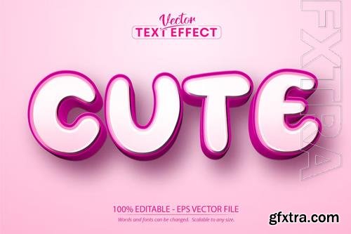 Cute - Editable Text Effect, Cartoon Font Style