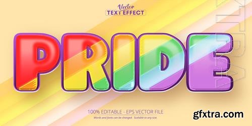 Pride - Editable Text Effect, Cartoon Font Style