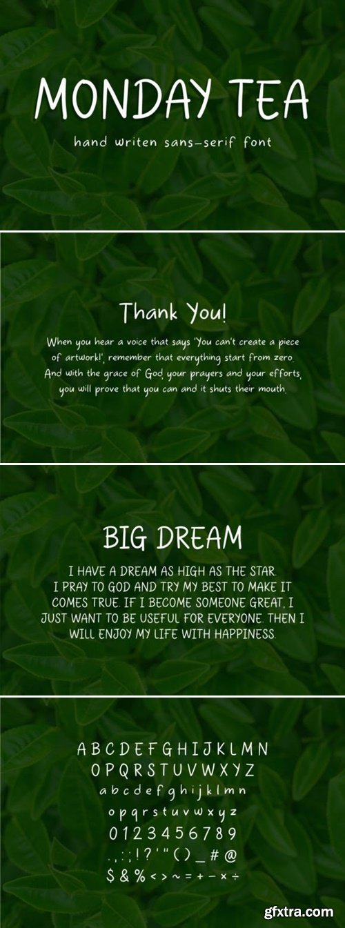 Monday Tea Font