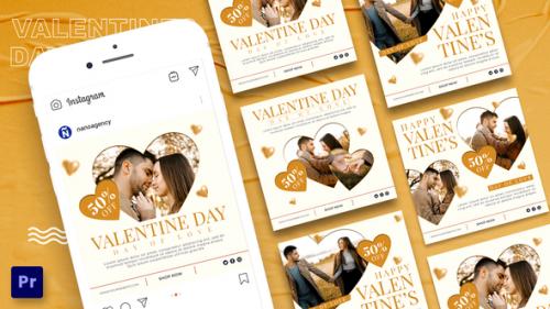 Videohive - Happy Valentines Day Instagram Post For Premiere Pro - 42944664 - 42944664